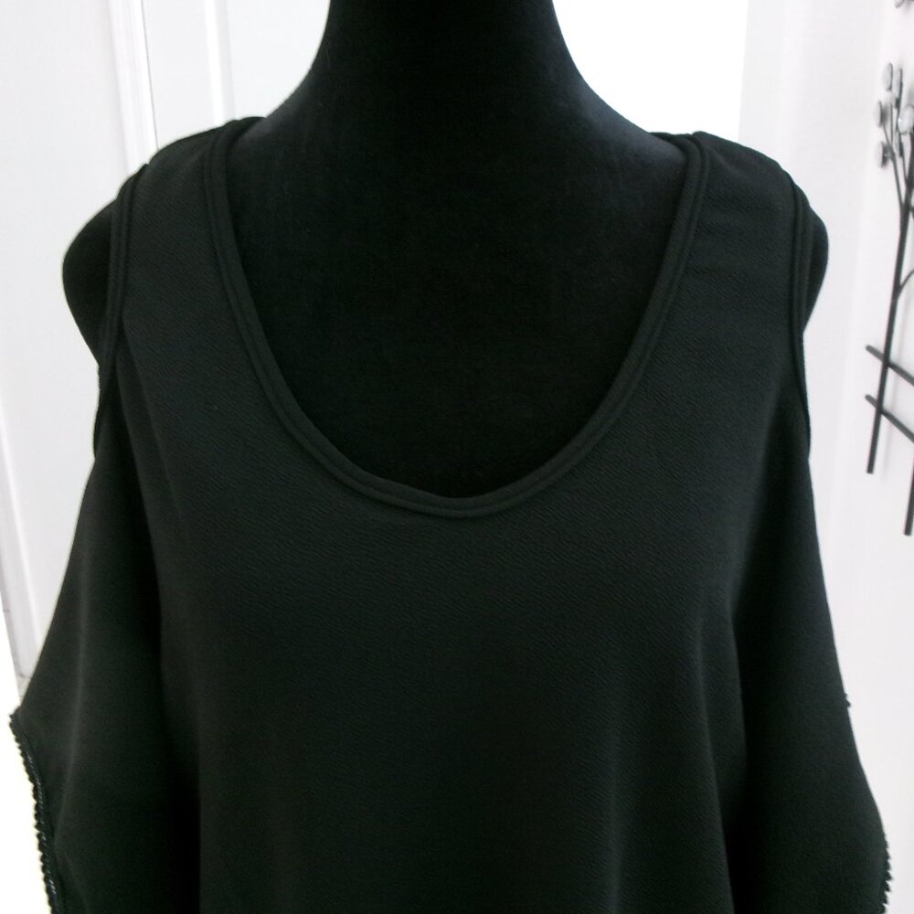New Mambo Mini Dress Jet Black Batwing Sleeve Cover-up Beach Dress M / S - Picture 6 of 15